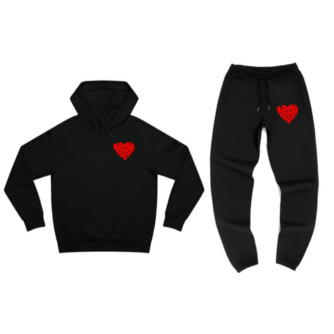 Black and Red Love Yourself Sweatsuit